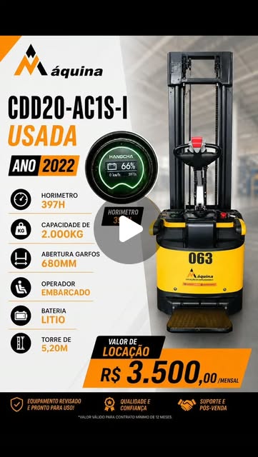 Empilhadeira elétrica CDD20-AC1S-I